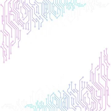 Gradient Circuit Board Background Tech Template Stock Illustration