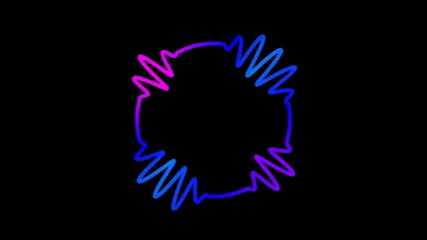 Gradient Circular Audio Waveform on Black Background Vídeo Stock 329375257