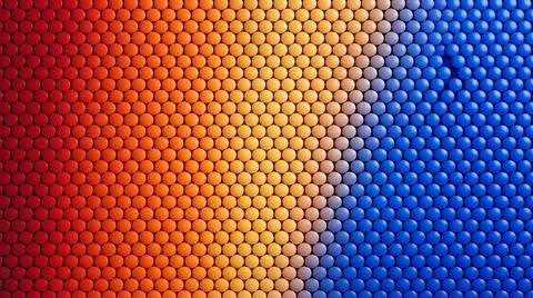 A gradient of circular forms, arranged in a tight grid Illustrazione stock