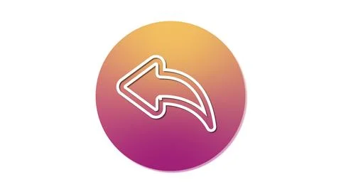 Gradient circular icon with left-pointing arrow Stockillustratie