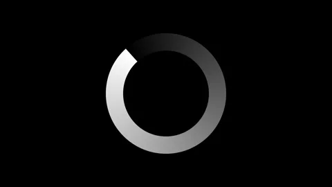 Gradient Circular Loading Animation on Black Background Stock Footage 301290793