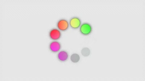 Gradient Circular Loading Animation with Glowing Spheres Video stock 313224655