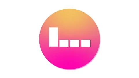Gradient circular logo with bar chart Stockillustratie