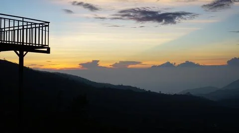 Gradient cloudscape in the morning 스톡 사진