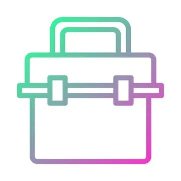A Gradient Color Isolated Tool Box Icon Vector Art Stock Illustration