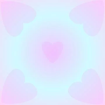 Gradient color light blue with pink heart shape illustration for background  Stock Illustration
