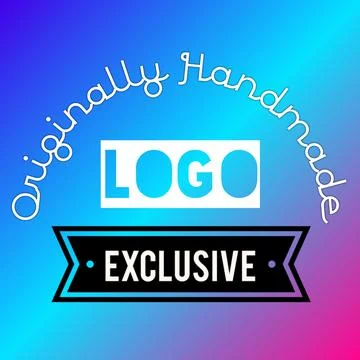 Gradient color with logo text Stock Illustration