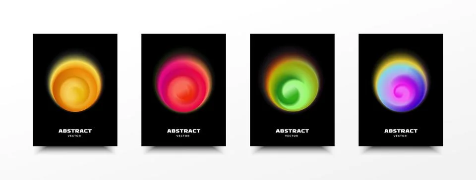 Gradient color. Neon gradient circle. Circular colorful vector design Stock Illustration
