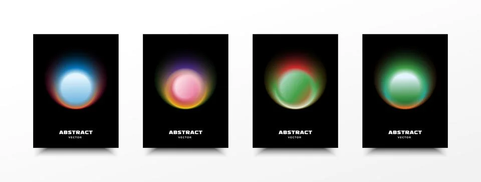 Gradient color. Neon gradient circle. Circular colorful vector design Stock Illustration
