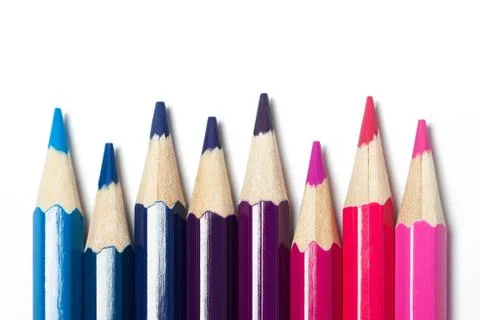 Gradient from color pencils Stock Photos