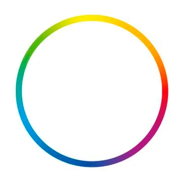 Gradient Color Ring Rainbow Circle Stock Illustration