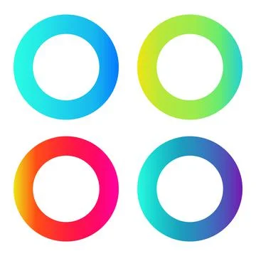 Gradient color rings, vector, icon. Stock Illustration