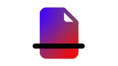 Gradient color scanning document icon isolate on white background. Stock Illustration