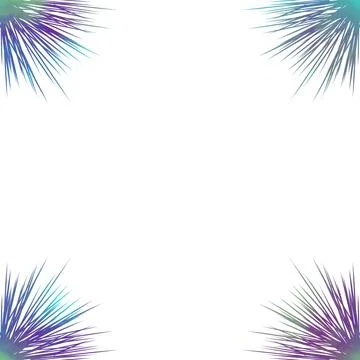 Gradient Colored Abstract Spiky Corner Elements. 스톡 일러스트