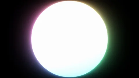 Gradient Colored Circle Rotation Surface Loop Neon Abstract Background Video stock 129409101