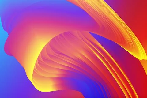 Gradient colored creative abstract modern overly colorful wavy style イラスト素材