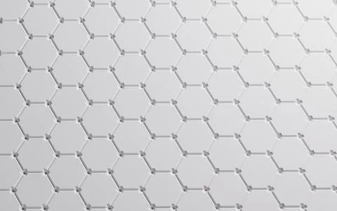 Gradient-colored hexagonal texture background, 3d rendering. Stock Illustration