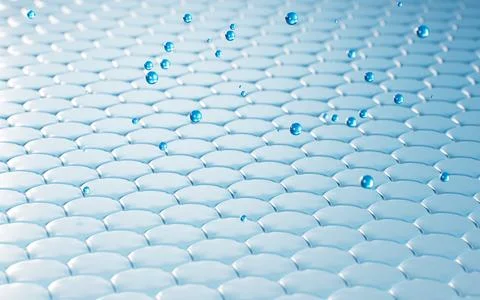 Gradient-colored hexagonal texture background, 3d rendering. Stock Photos