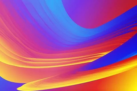 Gradient colored overly wavy style creative modern abstract colorful イラスト素材