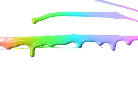 Gradient colored paint flows Stock Photos