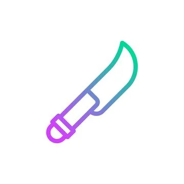 Gradient Colored Surgical Blade Icon Design Stock Illustration