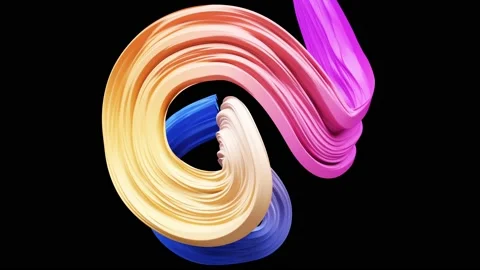 Gradient Colored, Wrinkled, Abstract Drape Floats on Air Which Seems Like Flo Stock Footage 151900540