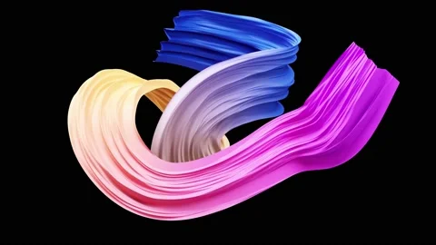 Gradient Colored, Wrinkled, Abstract Drape Floats on Air Which Seems Like Flo Stock Footage 151900777