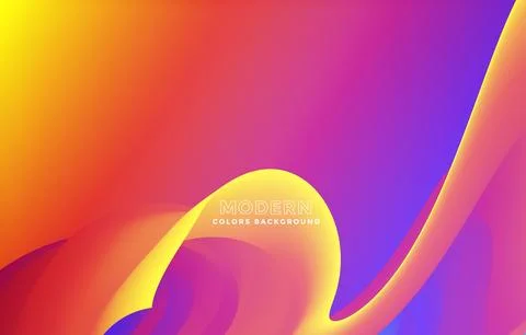 Gradient colorful abstract wavy with fluid background design vector template 스톡 일러스트