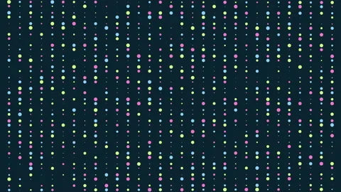 Gradient colorful dots pattern in rows Video stock 195537432
