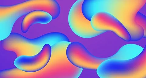 Gradient colorful liquid fluid mesh background design Stock Illustration