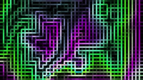 Gradient colorful square tile outline color changing animation Stock Footage 208588328