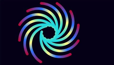 Gradient colors Lines with smooth shapes pattern Abstract Vector Design Ele.. Stock Illustration