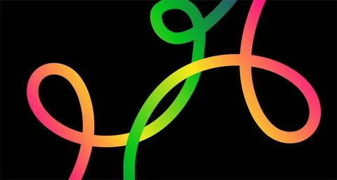 Gradient colors Lines with smooth shapes pattern  Abstract Vector Design El.. Stock Illustration