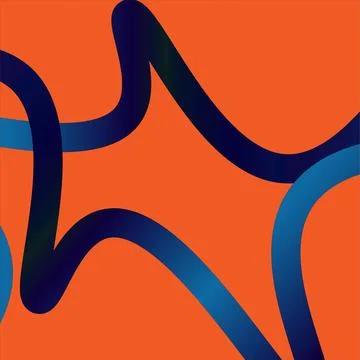 Gradient colors Lines with smooth shapes pattern  Abstract Vector Design El.. Stock Illustration