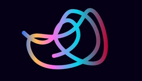 Gradient colors Lines with smooth shapes pattern Abstract Vector Design Ele.. Illustrazione stock