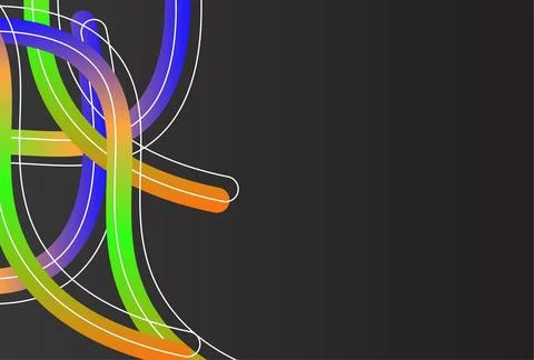 Gradient colors Lines with smooth shapes pattern  Abstract Vector Design El.. Stock Photos
