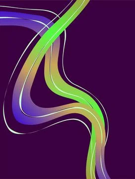 Gradient colors Lines with smooth shapes pattern  Abstract Vector Design El.. Stock Photos