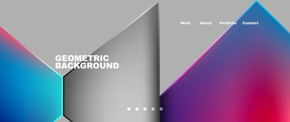 Gradient colors in rectangular shapes on geometric background Stock Illustration