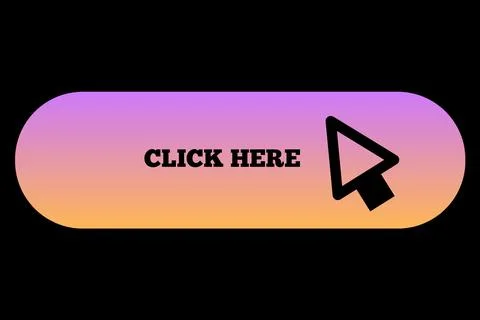 Gradient Colour Click Here Icon Upload Button Symbol Load Website Arrow Point Stock Illustration