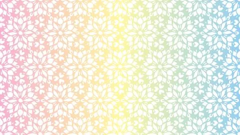 Gradient colour flower pattern fabric design and background. Textile design.. 스톡 일러스트