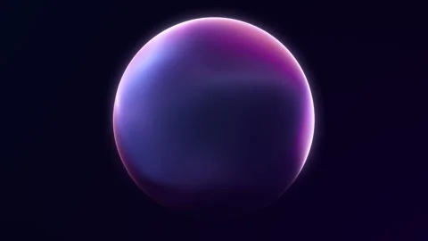 Gradient coloured minimalistic energy orb on dark technology background. Sh.. Stock Footage 305765753