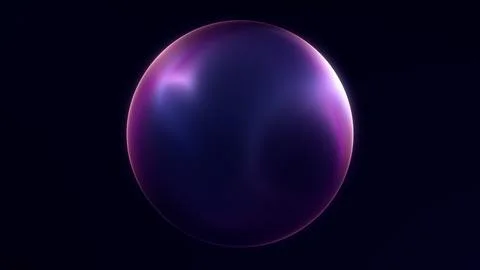 Gradient coloured minimalistic energy orb on dark technology background. Sh.. Stock Illustration