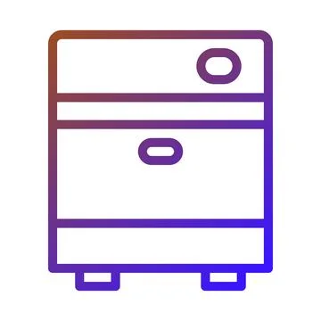 Gradient Computer Server Storage Unit Icon Stock Illustration