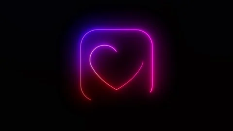 Gradient concept template icons inspired by instagram for projects neon lights a Stock Footage 232268794
