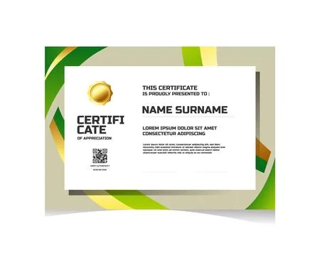 Gradient corporate elegant certificate template design Stock Illustration