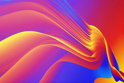 Gradient creative abstract modern wallpaper hd blended overly colorful wavy Stock-Illustration
