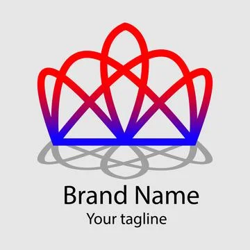 Gradient Crown logo Stock Illustration