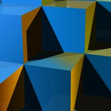 Gradient cube stairs background. Stock Illustration