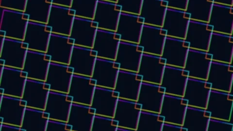 Gradient cubes pattern with neon color Stock Footage 221347676