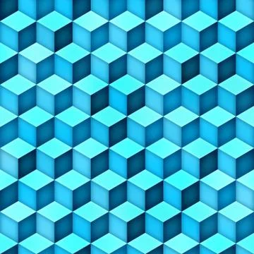 Gradient Cubes Tiling. Seamless Multicolor Pattern 스톡 일러스트